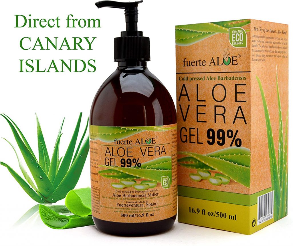 Fuerte Aloe, Aloe Vera Gel 99% para cabello rizado