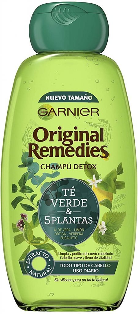 GARNIER, Original Remedies, Champú détox Té Verde & 5 plantas